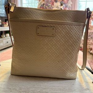 Kate Spade Beige Quilted Crossbody Bag